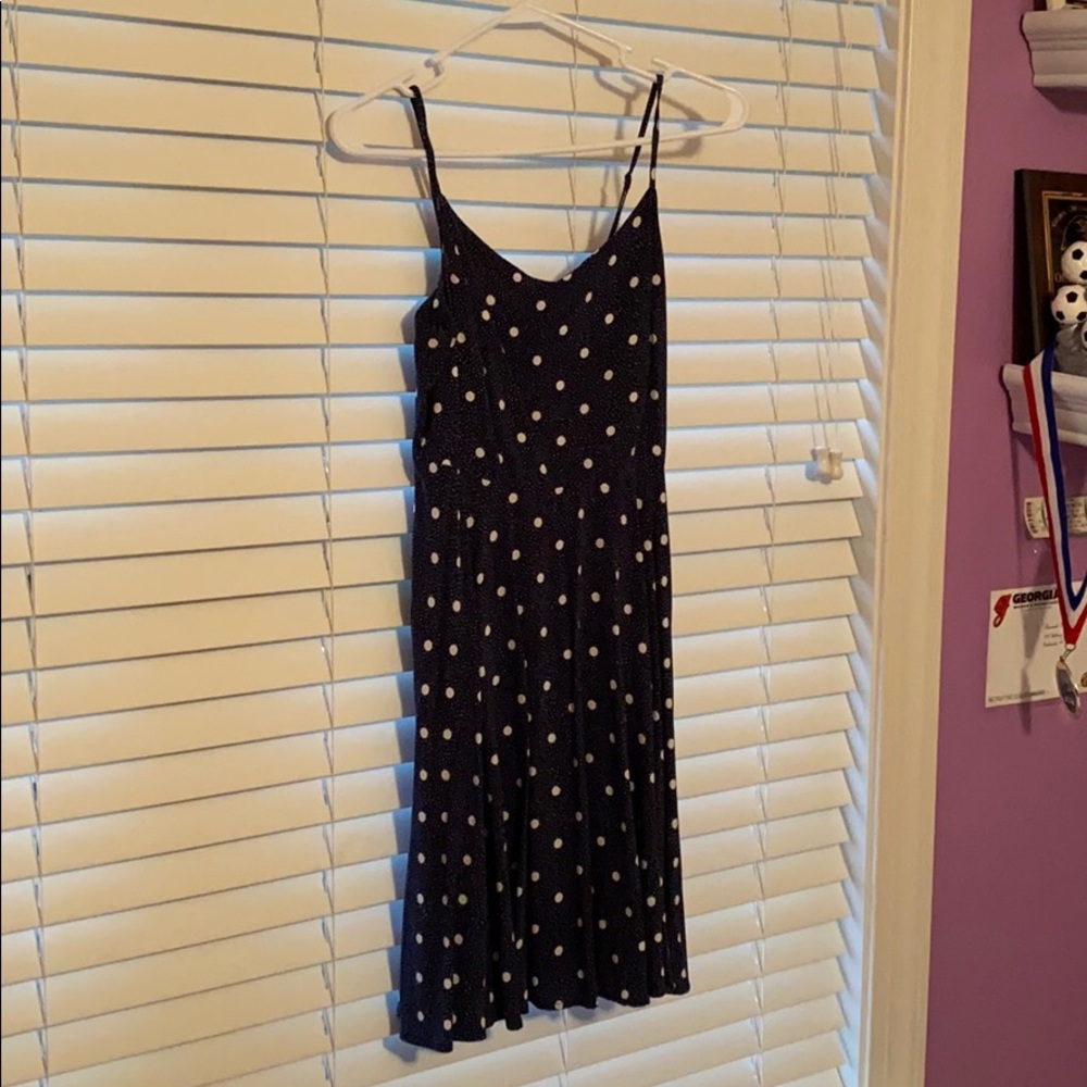old navy blue & white polka dot dress!